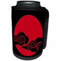 3dRose 3dRose - Rosette - Black Mood - Red Akatsuki Clouds - Can Cooler Bottle Wrap (cc-361894)