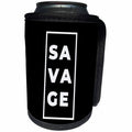 3dRose 3dRose - Rosette - Black Mood - Savage - Can Cooler Bottle Wrap (cc-361895)