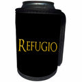 3dRose Refugio popular baby boy name in America. Yellow on... - Can Cooler Bottle Wrap (cc-361939)