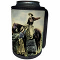 3dRose Magic Lantern Slide Cowboy Love on Horseback Vintage... - Can Cooler Bottle Wrap (cc-362377)