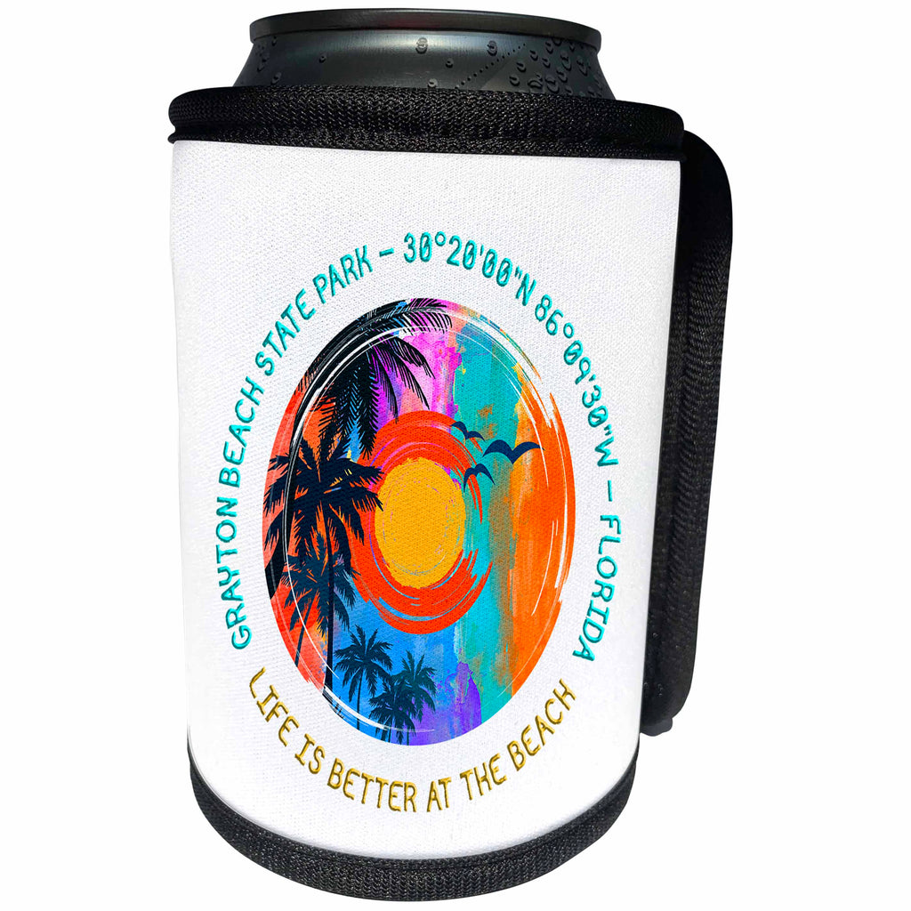 3dRose Grayton Beach State Park, Florida. Life is better at... - Can Cooler Bottle Wrap (cc-363360)