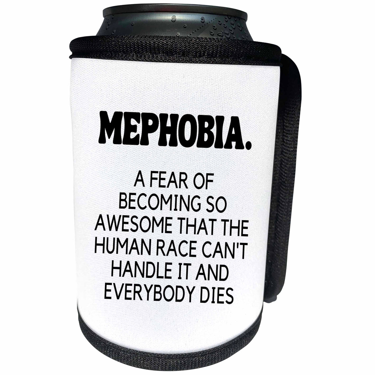 3dRose Image of the definition of mephobia - Can Cooler Bottle Wrap (cc-363816)