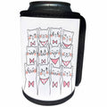 3dRose 3dRose - Rosette - Cat Hooman - Faces of Cute Cats - Can Cooler Bottle Wrap (cc-363832)
