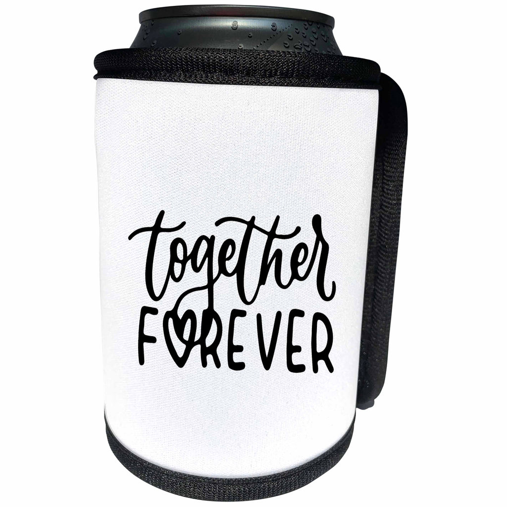 3dRose 3dRose - Rosette - Couple Gifts - Together Forever - Can Cooler Bottle Wrap (cc-363846)