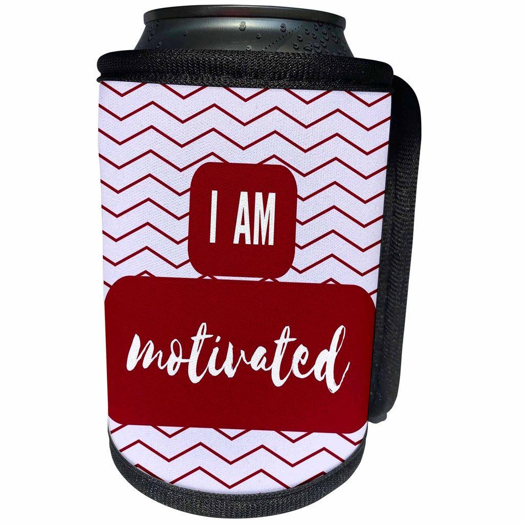 3dRose Printed Design with Text of I Am Motivated - Can Cooler Bottle Wrap (cc-363868)