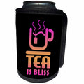 3dRose Image of Words Tea Is Bliss with Teacup Picture on... - Can Cooler Bottle Wrap (cc-364099)