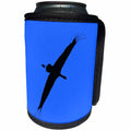 3dRose Stork Vector Bird Flight Black Silhouette - Can Cooler Bottle Wrap (cc-364804)