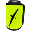 3dRose Stork Vector Bird Flight Black Silhouette - Can Cooler Bottle Wrap (cc-364805)