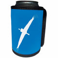 3dRose Stork Vector Bird Flight White Silhouette - Can Cooler Bottle Wrap (cc-364808)