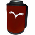 3dRose Stork Bird In Flight Vector White Silhouette - Can Cooler Bottle Wrap (cc-364815)