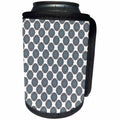 3dRose Circle Repeat Pattern Vector Art Brown Blue White - Can Cooler Bottle Wrap (cc-364818)