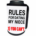 3dRose Rules for Dating My Niece 1. You Cannot - Can Cooler Bottle Wrap (cc-364822)