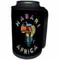 3dRose Africa - Hello in Swahili - Habari on black. Charming... - Can Cooler Bottle Wrap (cc-365331)
