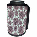 3dRose Floral pattern of soft pink flowers and soft green... - Can Cooler Bottle Wrap (cc-365690)