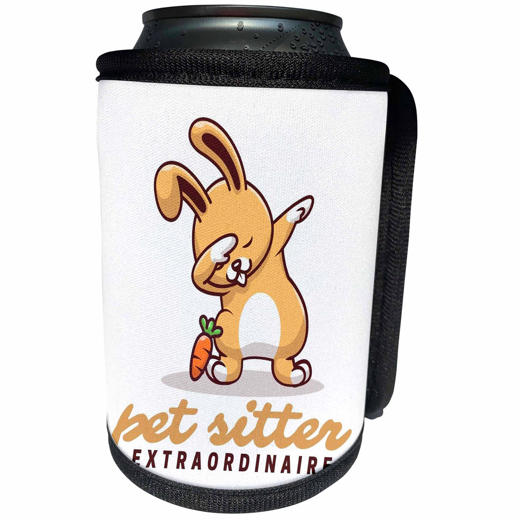 3dRose Rabbit Pet Sitter Extraorinaire - Can Cooler Bottle Wrap (cc-366104)
