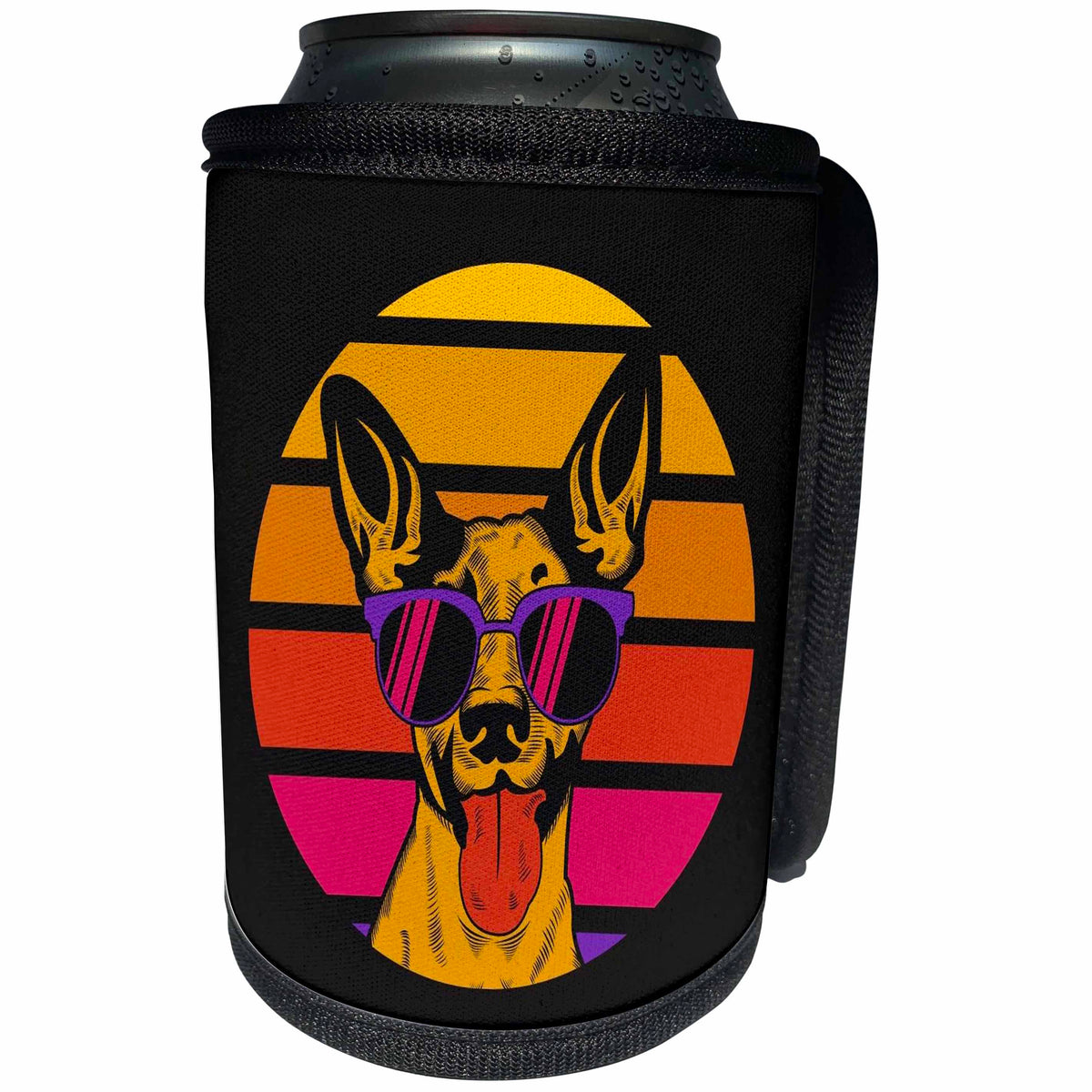 3dRose 3dRose - Rosette - Retro - Retro Dog - Can Cooler Bottle Wrap (cc-366113)