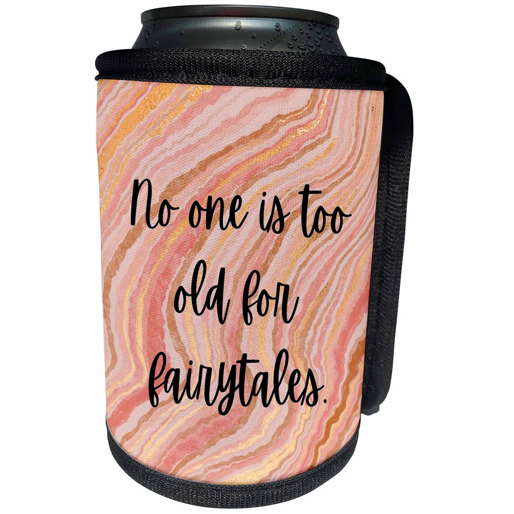 3dRose Imageof scattered painting witht text no one is old for... - Can Cooler Bottle Wrap (cc-366151)