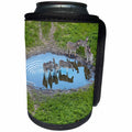 3dRose Zebra in pond, Okavango Delta, Botswana. - Can Cooler Bottle Wrap (cc-366229)
