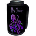 3dRose Funny Cute Purple Octopus Hug Champion Cartoon - Can Cooler Bottle Wrap (cc-369063)