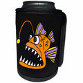 3dRose Cute Funny Anglerfish with Gaping Teeth Cartoon for... - Can Cooler Bottle Wrap (cc-369087)