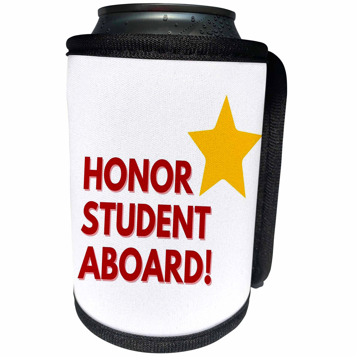 3dRose Image of a Star with Text of Honor Student Aboard - Can Cooler Bottle Wrap (cc-369236)