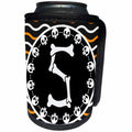 3dRose Halloween Skulls and Bones Monogram Initial S - Can Cooler Bottle Wrap (cc-369258)