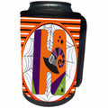 3dRose Bright Halloween Patterned Monogram Initial H - Can Cooler Bottle Wrap (cc-369270)
