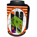 3dRose Bright Halloween Patterned Monogram Initial W - Can Cooler Bottle Wrap (cc-369281)