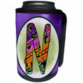 3dRose Halloween Abstract Patterned Monogram Initial N - Can Cooler Bottle Wrap (cc-369295)