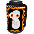 3dRose Halloween Mummy And Eyes Monogram Initial S - Can Cooler Bottle Wrap (cc-369318)