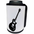 3dRose Silhouette Electric Guitar Room Decor - Can Cooler Bottle Wrap (cc-369403)