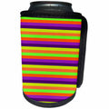 3dRose Bright Halloween Stripes - Can Cooler Bottle Wrap (cc-369476)