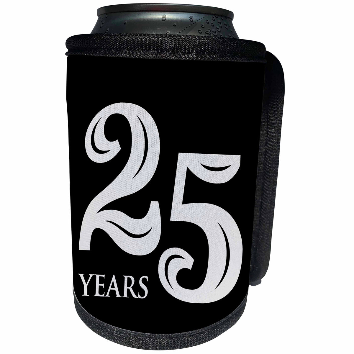 3dRose Twenty Five Years Anniversary Gifts - Can Cooler Bottle Wrap (cc-369557)