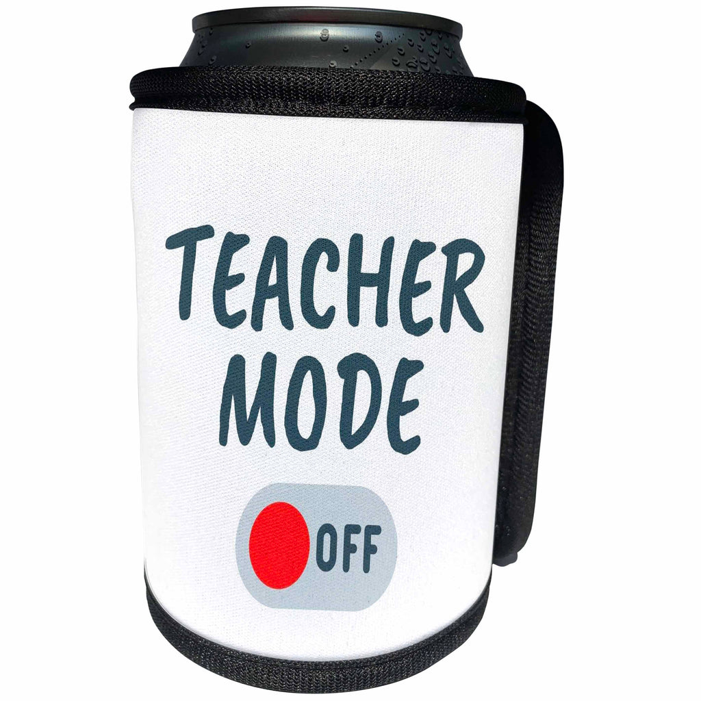 3dRose 3dRose - Rosette - Retired - Teacher Mode OFF - Can Cooler Bottle Wrap (cc-369580)