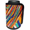 3dRose Colorful Pattern Print With Texture - Can Cooler Bottle Wrap (cc-369582)