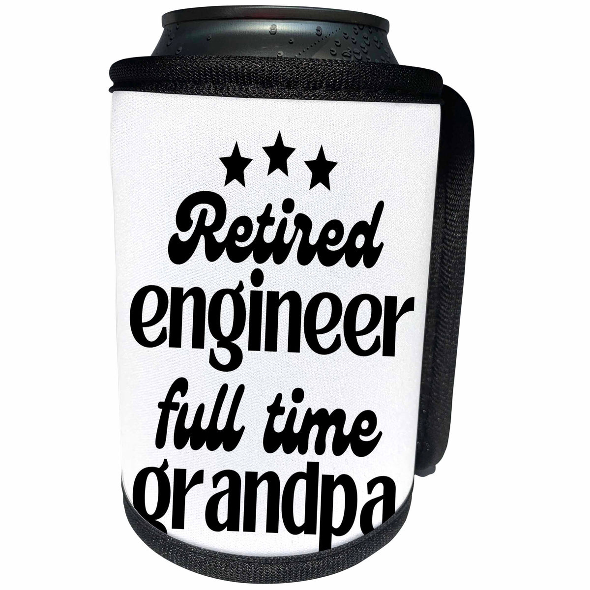3dRose Retired Engineer Full time Grand Pa - Can Cooler Bottle Wrap (cc-369593)