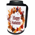 3dRose Autumn Leaves Wreath Festive Happy Autumn - Can Cooler Bottle Wrap (cc-369633)