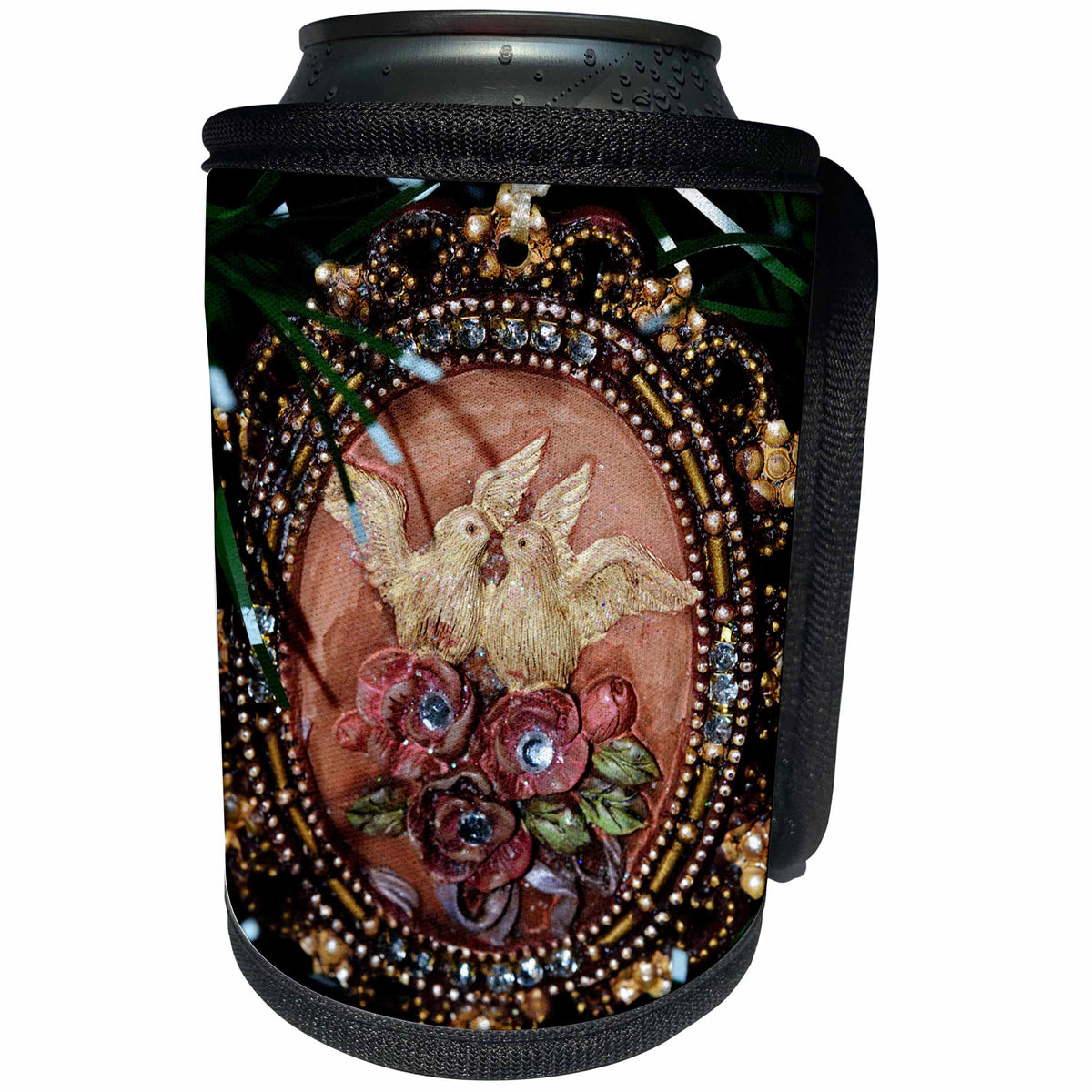 3dRose WhiteOak Christmas Designs - Victorian Design - Can Cooler Bottle Wrap (cc_36971)