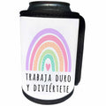 3dRose Trabaja Duro y Diviertete - Work Hard and Have Fun... - Can Cooler Bottle Wrap (cc-369726)
