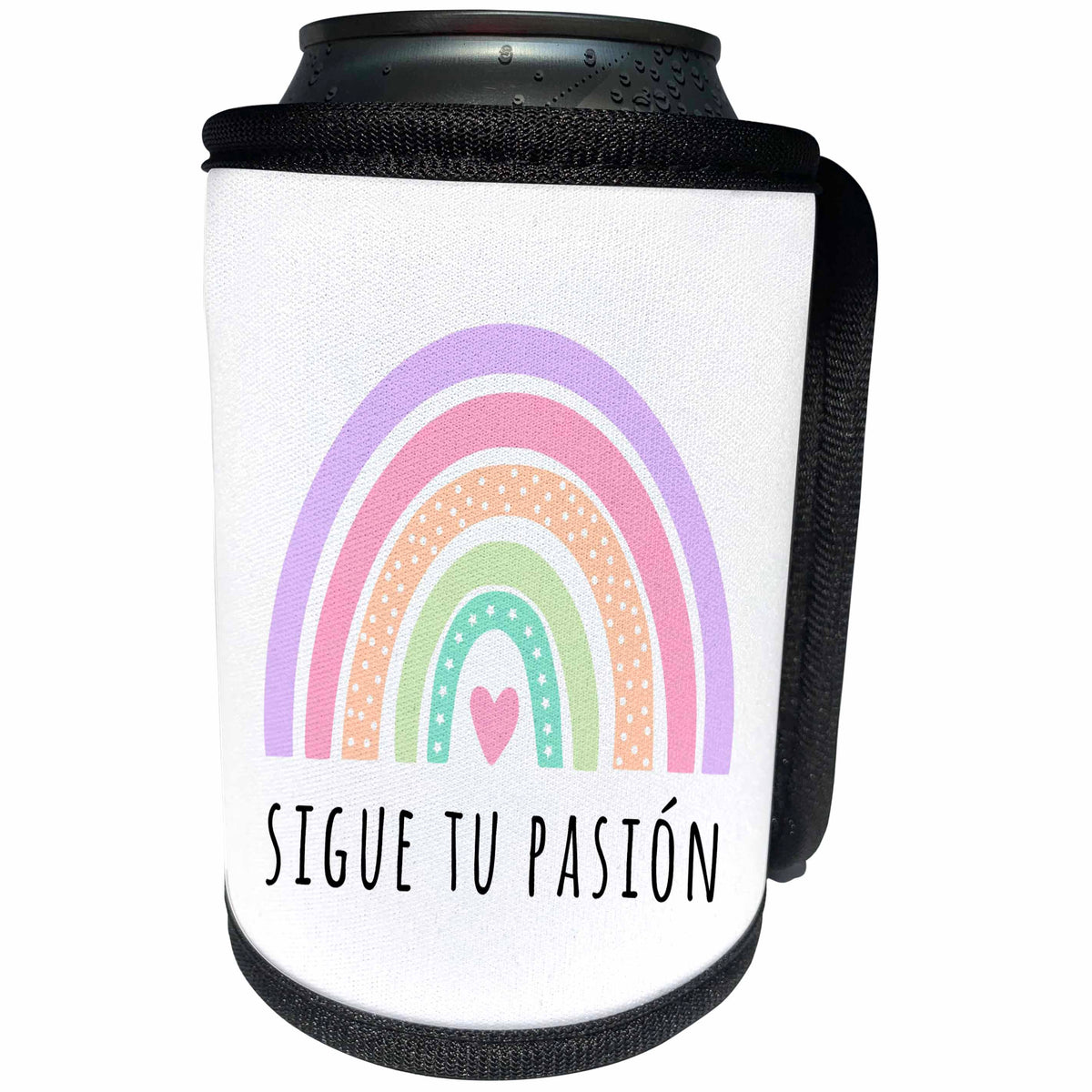 3dRose Sigue Tu Pasion Follow Your Passion in Spanish... - Can Cooler Bottle Wrap (cc-369727)