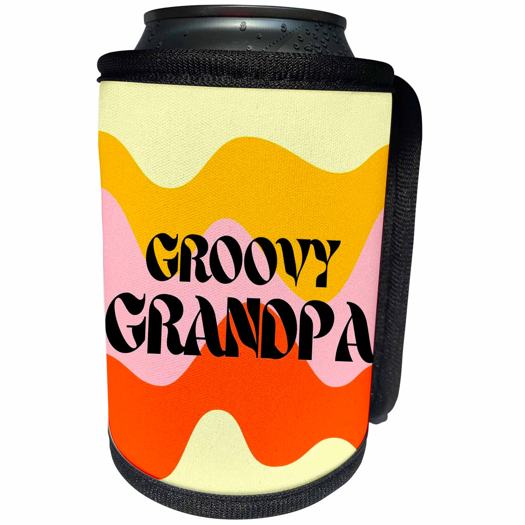 3dRose GROOVY GRANDPA - Can Cooler Bottle Wrap (cc-369770)