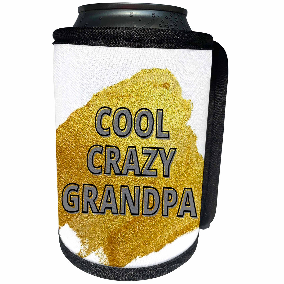 3dRose COOL CRAZY GRANDPA - Can Cooler Bottle Wrap (cc-369771)