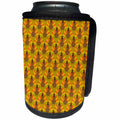 3dRose Cute Turkeys Wearing Pilgrim Hats Pattern - Can Cooler Bottle Wrap (cc-370173)