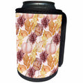 3dRose Pretty Pale Peach Pumpkins, Fall Leaves, and Floral... - Can Cooler Bottle Wrap (cc-370246)