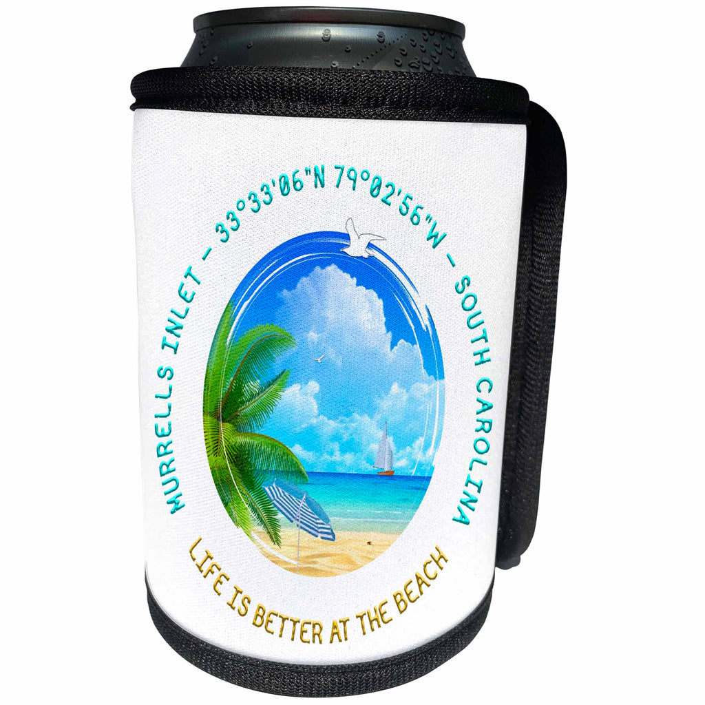 3dRose Murrells Inlet, Georgetown County, South Carolina... - Can Cooler Bottle Wrap (cc-370306)