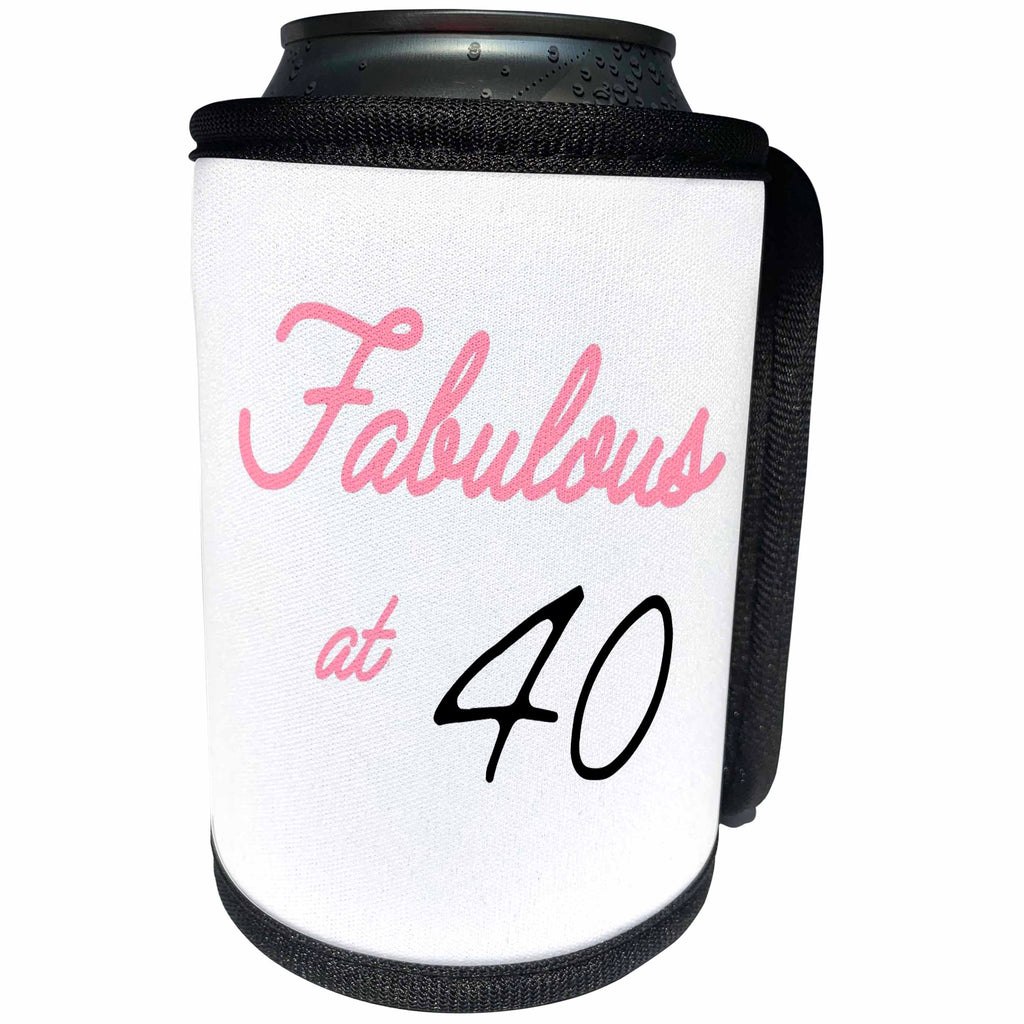 3dRose fabulous at 40 - Can Cooler Bottle Wrap (cc-370355)