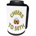 3dRose cheers to 50th - Can Cooler Bottle Wrap (cc-370361)