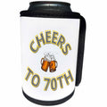 3dRose cheers to 70th - Can Cooler Bottle Wrap (cc-370363)