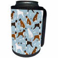 3dRose Boxer Paws and Bones Dog Pattern - Can Cooler Bottle Wrap (cc-370418)