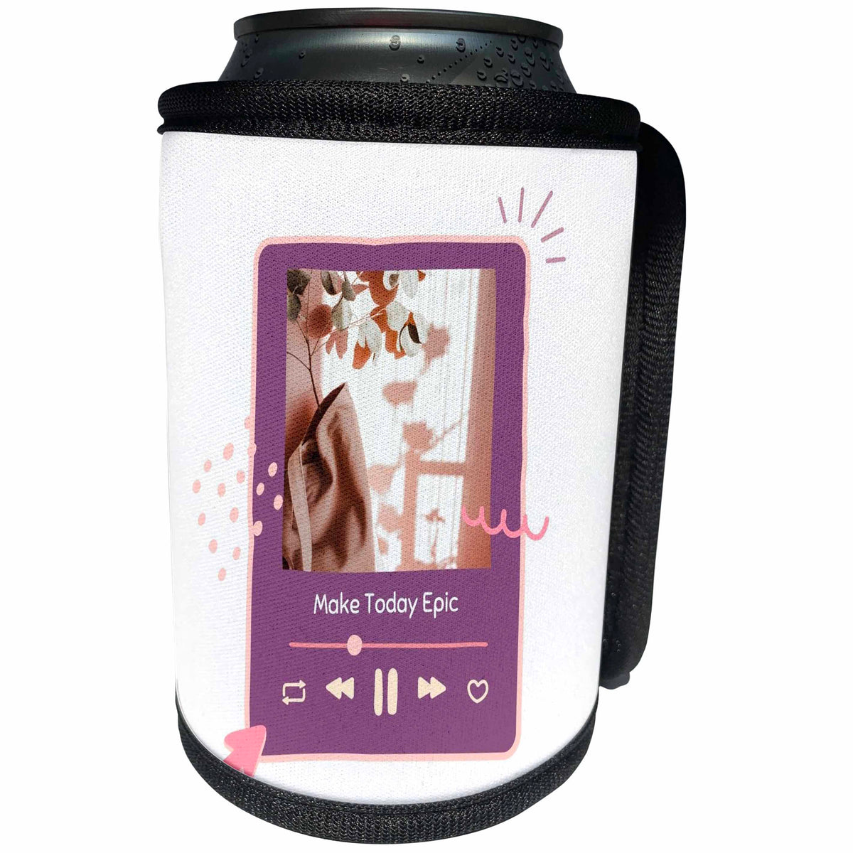 3dRose 3dRose - Rosette - Music - Make Today Epic Music - Can Cooler Bottle Wrap (cc-370573)
